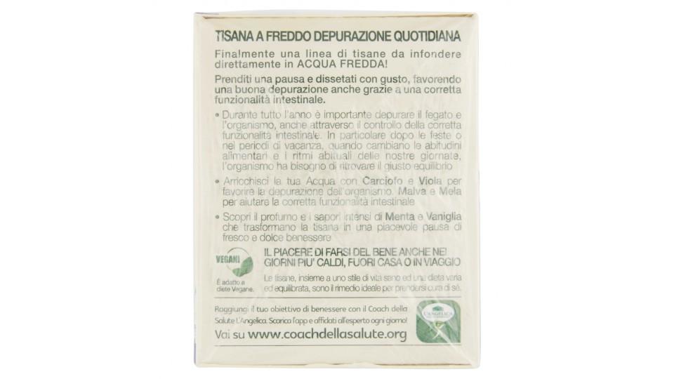 L'Angelica Nutraceutica Tisana a Freddo Depurazione Quotidiana Gusto Menta e Vaniglia 15 Filtri