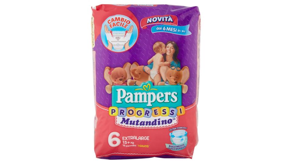 Pampers Progressi Mutandino Extralarge x16