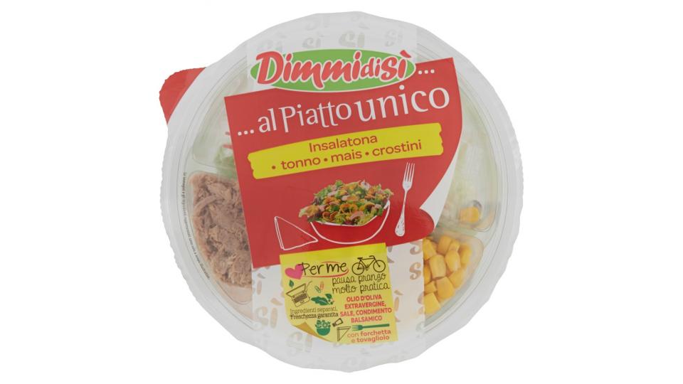 DimmidiSì ...al Piatto unico Insalatona tonno mais crostini