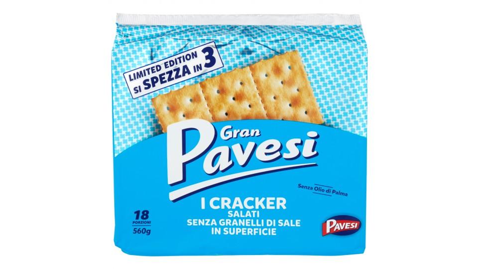 Gran Pavesi I Cracker Salati Senza Granelli di Sale in Superficie