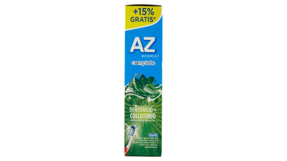 AZ Ricerca Dentifricio Complete+Collutorio Freschezza Delicata 65 ml +