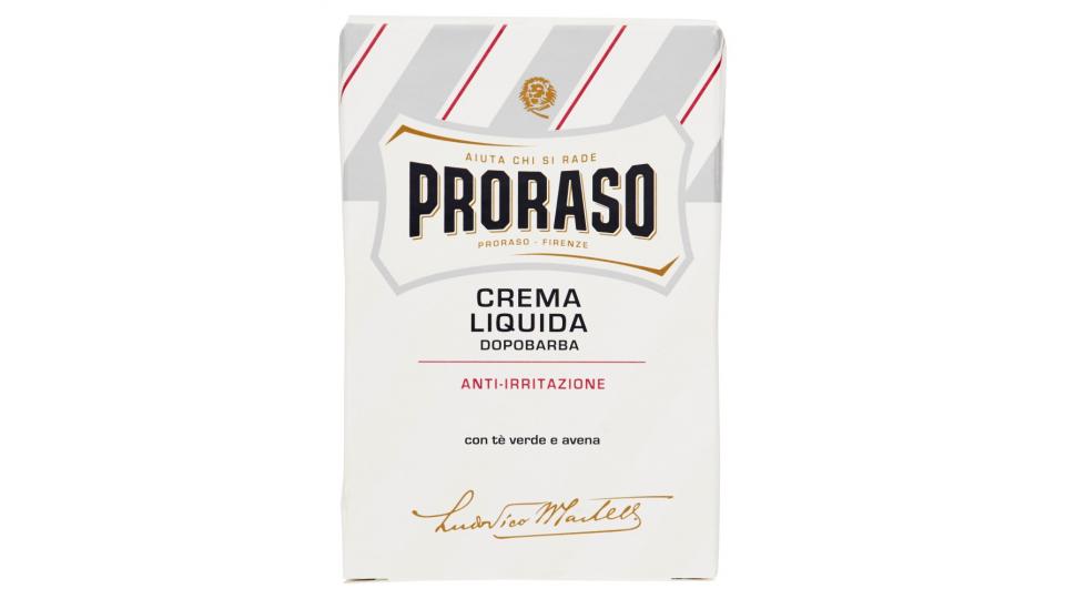 Proraso - Crema Liquida Dopobarba, Con Tè verde e Avena 