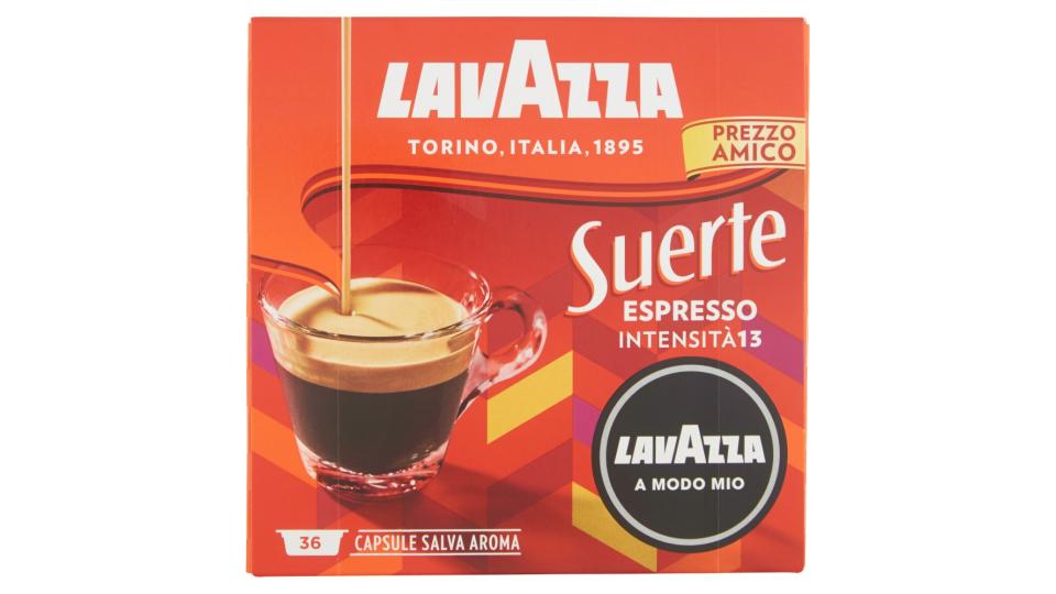 Lavazza A Modo Mio Suerte Espresso 36 Capsule Salva Aroma