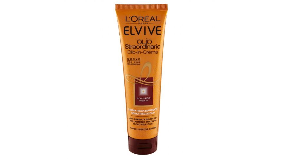 Elvive Olio Straordinario Olio-in-Crema crema ricca nutriente capelli secchi, crespi