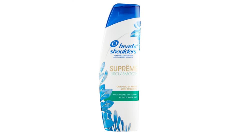 Head & Shoulders Shampoo Antiforfora Supreme Lisci con Olio di Argan