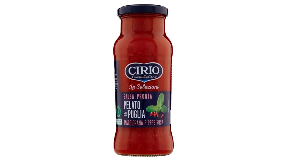 Cirio Le Selezioni Salsa Pronta Pelato di Puglia Maggiorana e Pepe Rosa