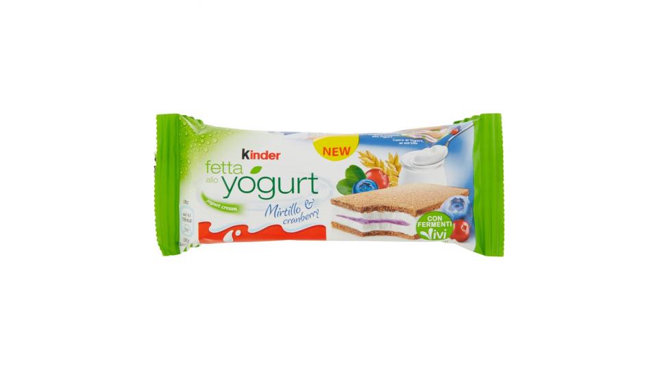 Kinder fetta allo yogurt Mirtillo & cranberry