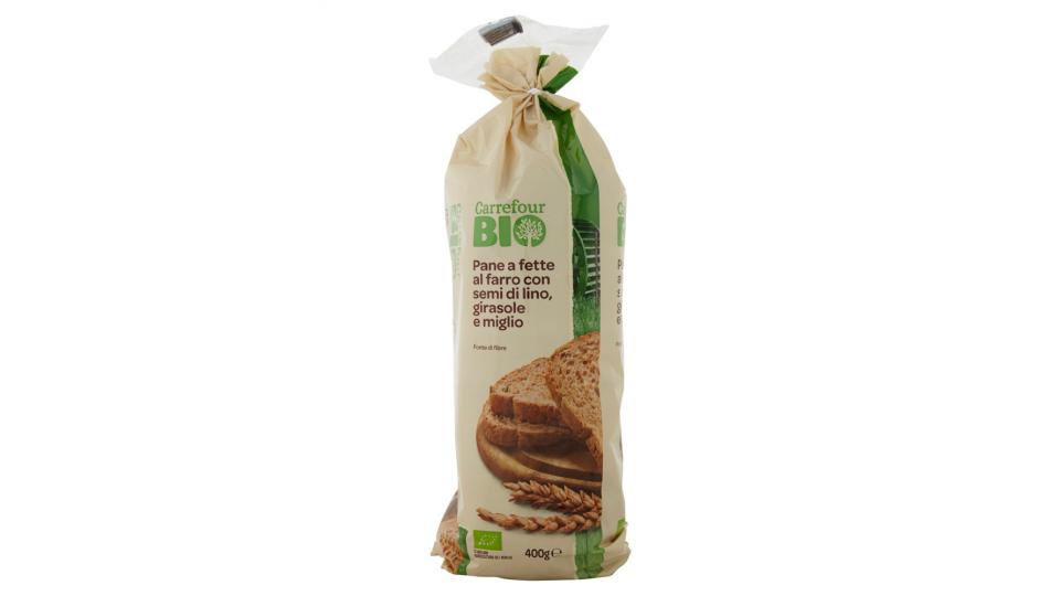 Carrefour Bio Pane a fette al farro con semi di lino, girasole e miglio