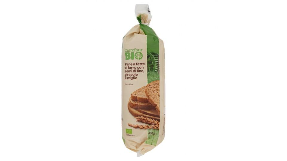 Carrefour Bio Pane a fette al farro con semi di lino, girasole e miglio