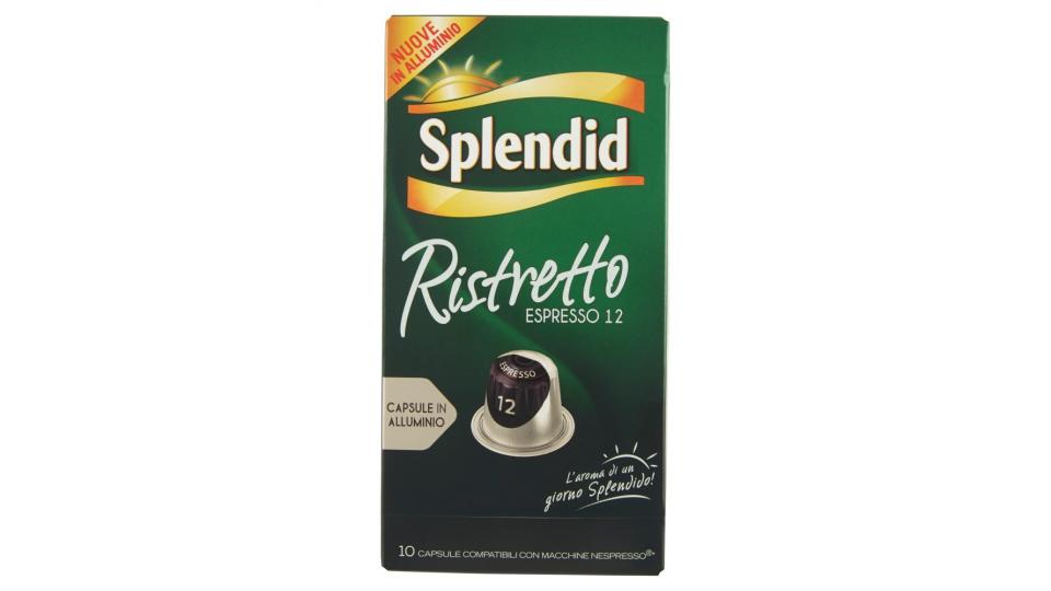 Splendid Ristretto Espresso 12 Capsule Compatibili con Macchine Nespresso*