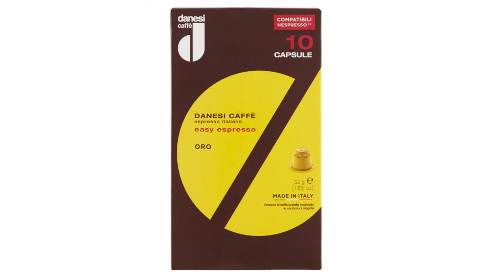 danesi caff� easy espresso Oro 10 Capsule Compatibili Nespresso*