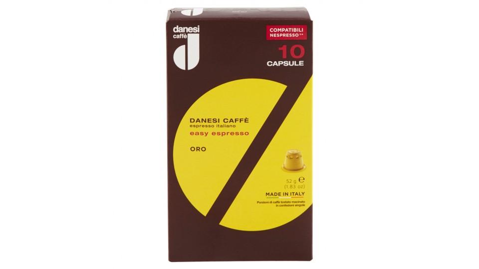 danesi caff� easy espresso Oro 10 Capsule Compatibili Nespresso*