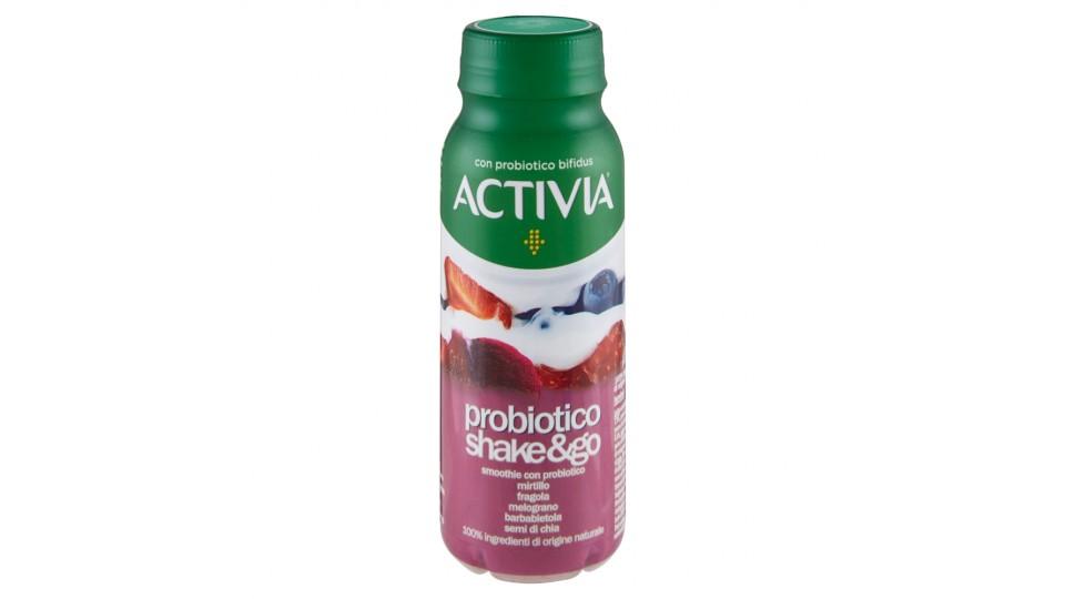 Activia probiotico shake&go mirtillo fragola melograno barbabietola semi di chia
