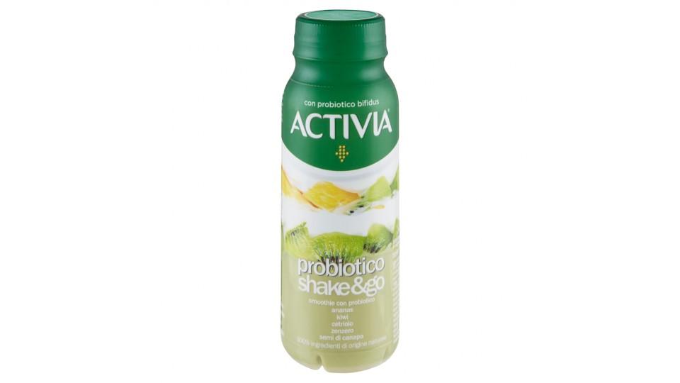 Activia probiotico shake&go ananas kiwi cetriolo zenzero semi di canapa