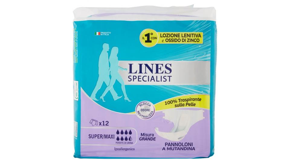 Lines Specialist Pannoloni a Mutandina Super/Maxi x12