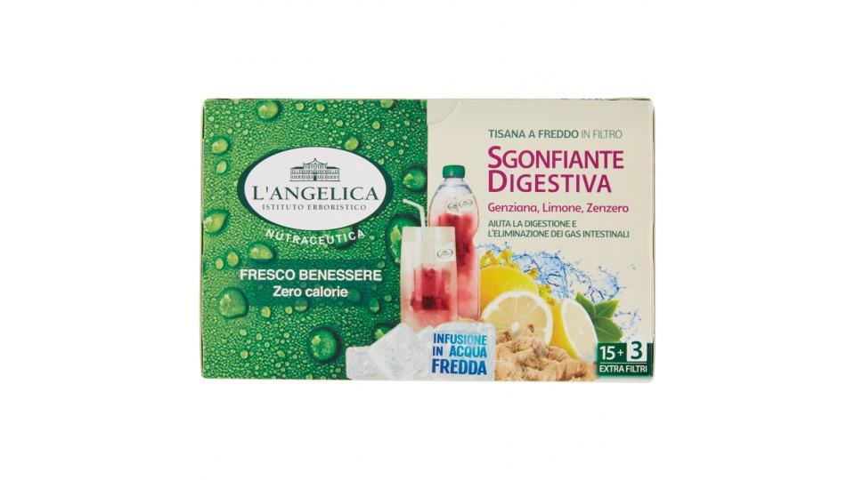 L'Angelica Nutraceutica Tisana a Freddo in Filtro Sgonfiante Digestiva 18 Filtri