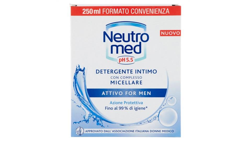 Neutromed pH 5.5 Detergente Intimo con Complesso Micellare Attivo for Men