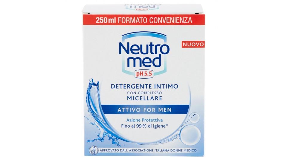 Neutromed pH 5.5 Detergente Intimo con Complesso Micellare Attivo for Men