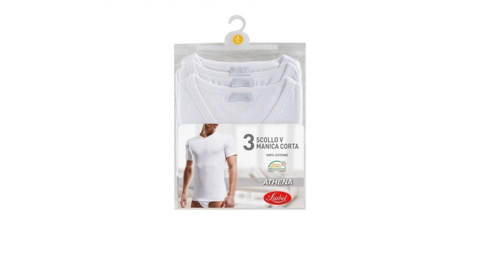 3 T-SHIRT UOMO MC SCOLLO V  IV-VII BIANCO