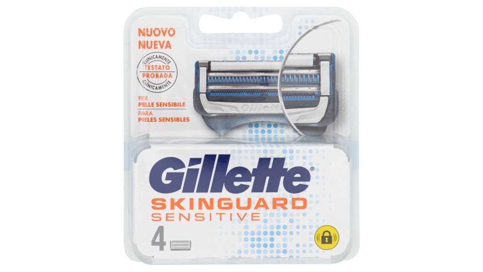 Gillette SkinGuard Sensitive Lame di Ricambio per Rasoio da Uomo