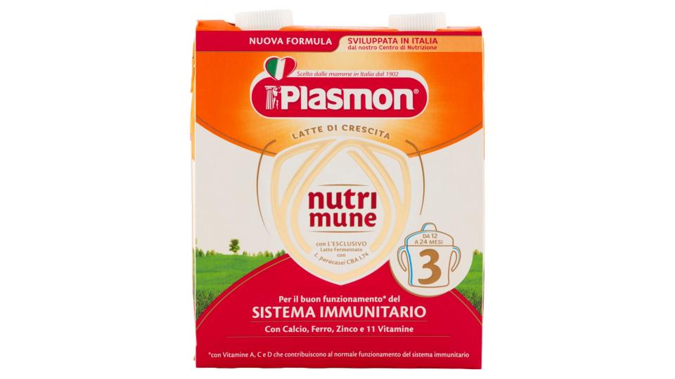 Plasmon, Nutrimune 3 Latte di Crescita