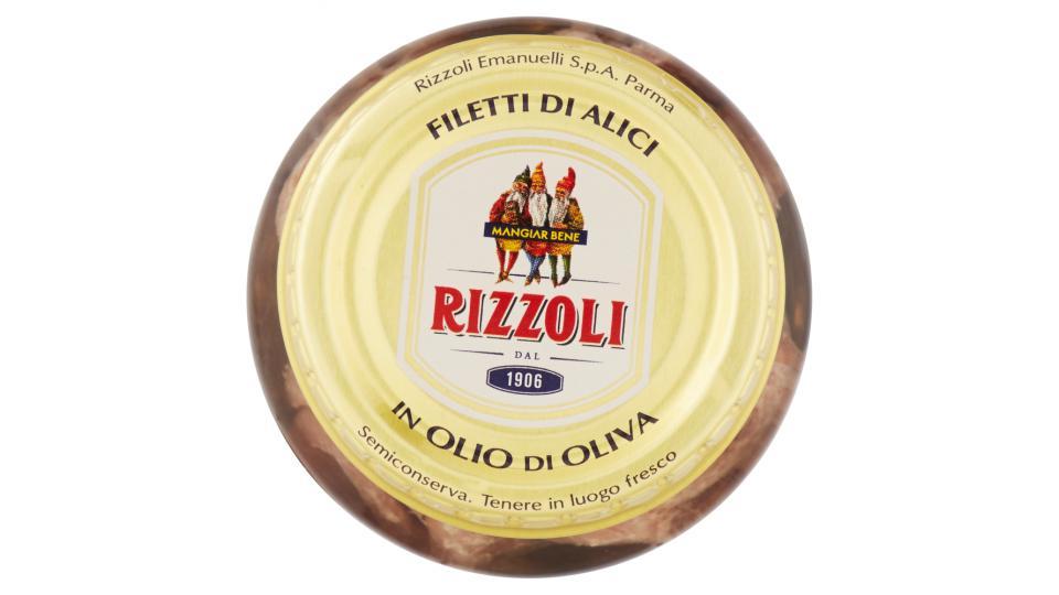 Rizzoli, filetti di alici in olio d'oliva arrotolate