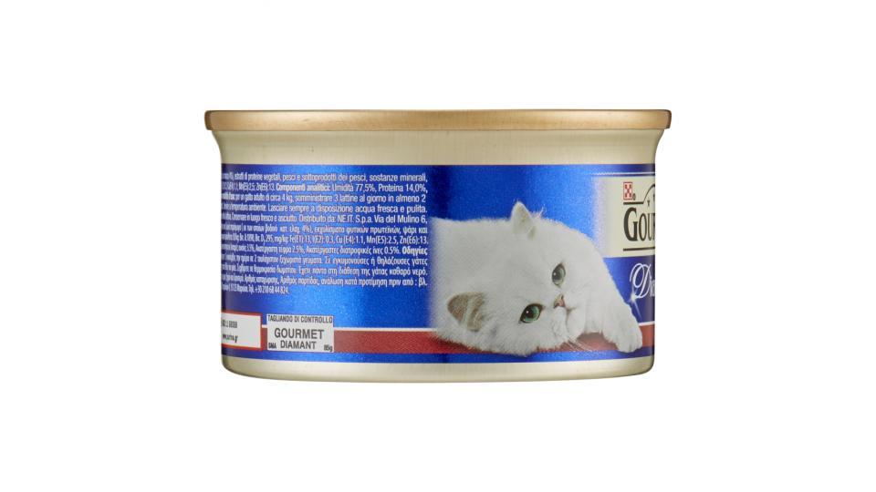 Purina, gatto Gourmet Diamant gatto Sfilaccetti con manzo prelibato lattina