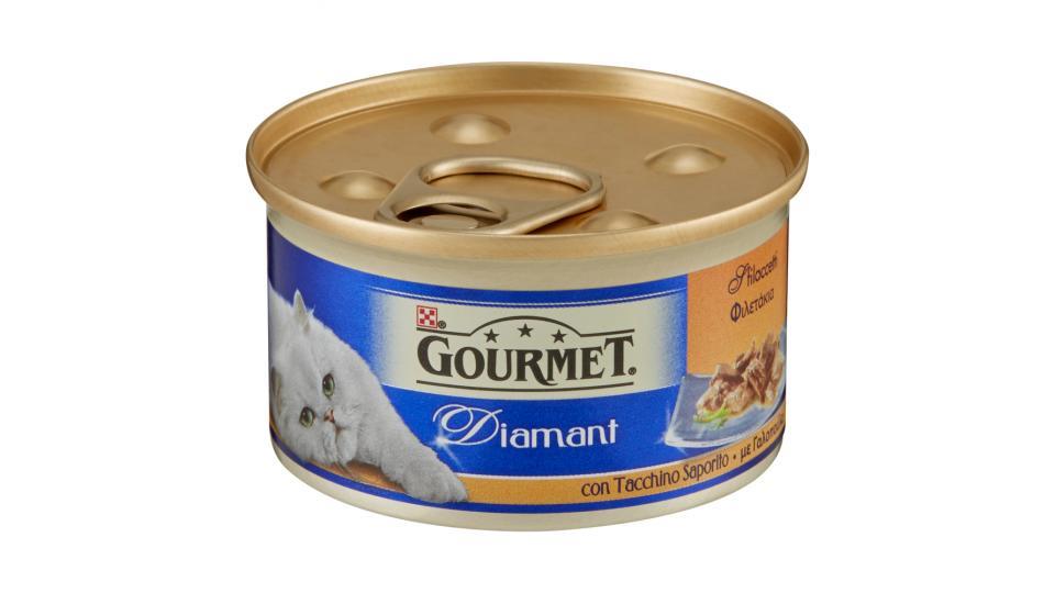 Purina, gatto Gourmet Diamant gatto Sfilaccetti con tacchino saporito lattina