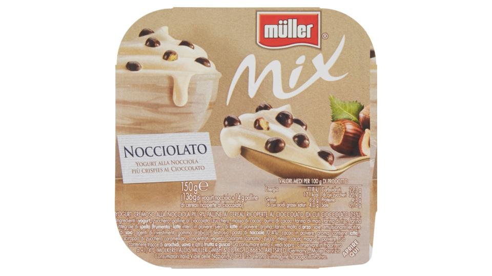 Müller, Mix yogurt alla nocciola più palline al cioccolato