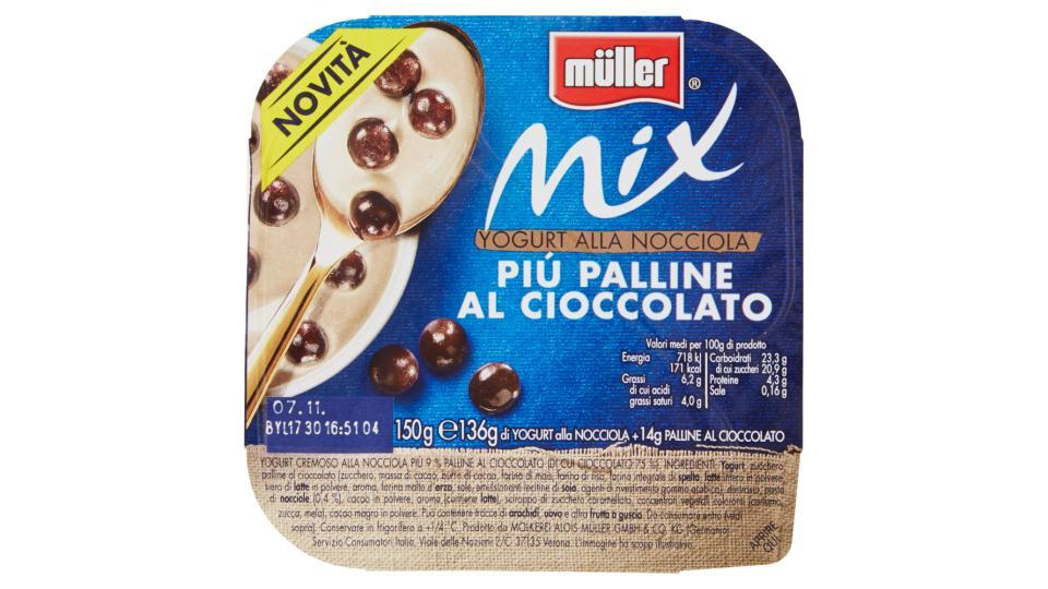 Müller, Mix yogurt alla nocciola più palline al cioccolato