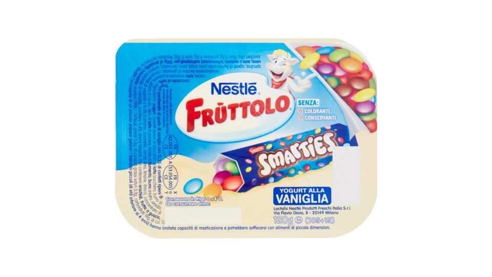 Nestlè, Fruttolo Smarties Yogurt alla vaniglia