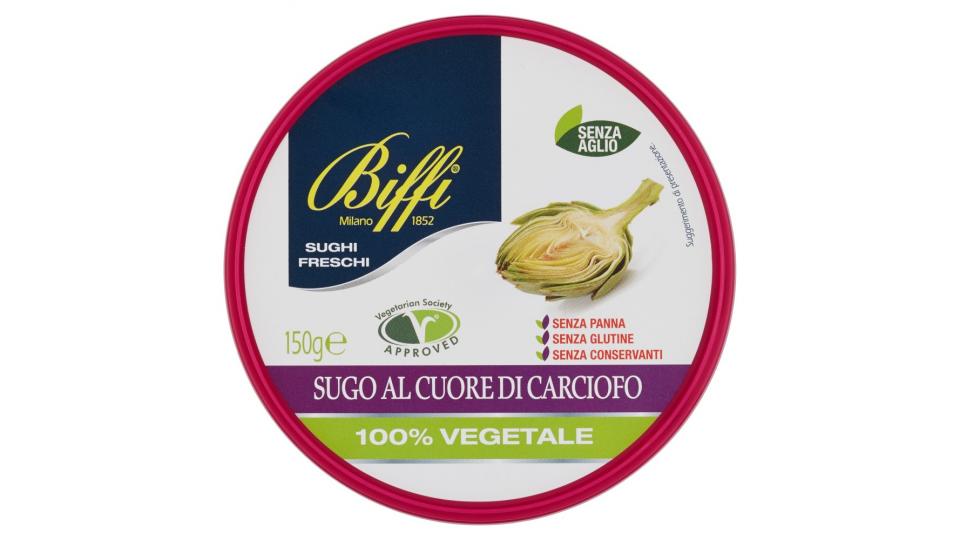 Biffi, 100% vegetale sugo al cuore di carciofo