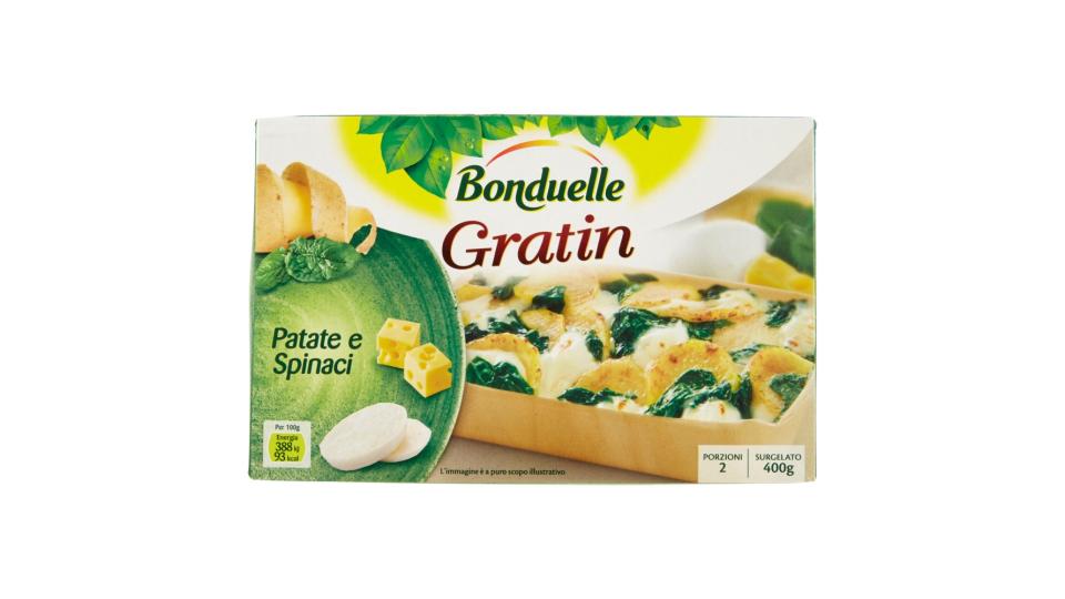 Bonduelle, Gratin patate e spinaci surgelato