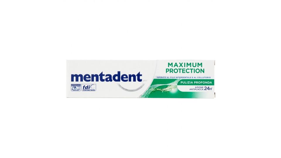 Mentadent - Maximum Protection, Dentifricio Pure White con 10 azioni
