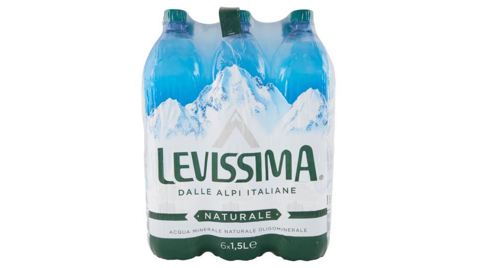 LEVISSIMA, Acqua Minerale Naturale Oligominerale Frizzante Bottiglia Grande da 1,5L x 6