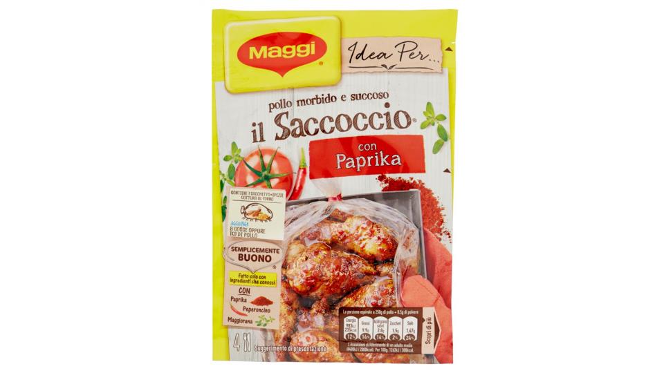 IL SACCOCCIO CON PAPRIKA Sacchetto e spezie per pollo al forno