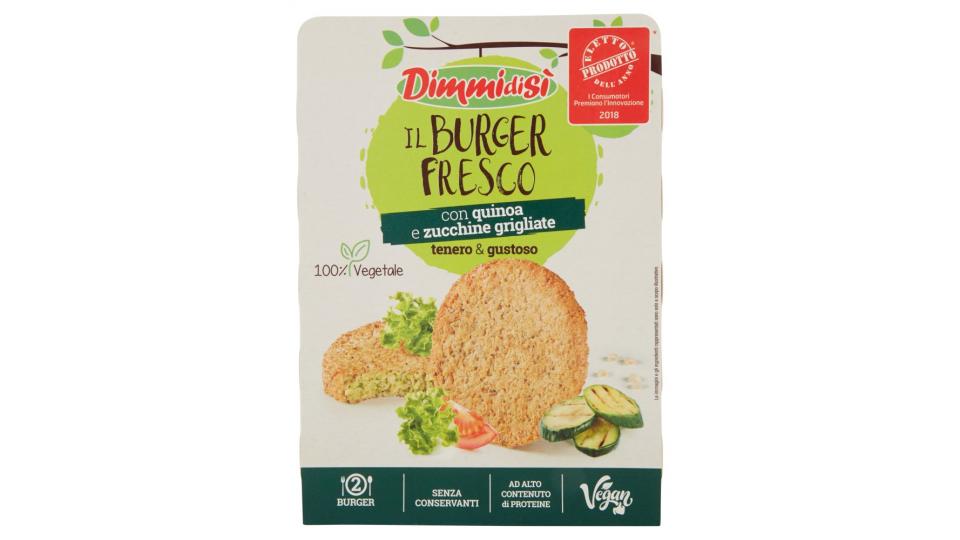 DimmidiSì il Burger Fresco con quinoa e zucchine grigliate