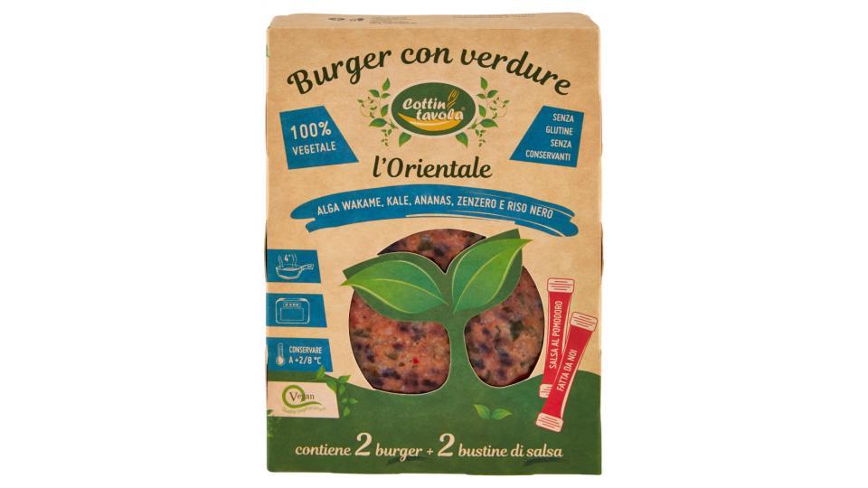 Cottin tavola Burger con verdure l'Orientale 2 x 120 g + bustine di salsa