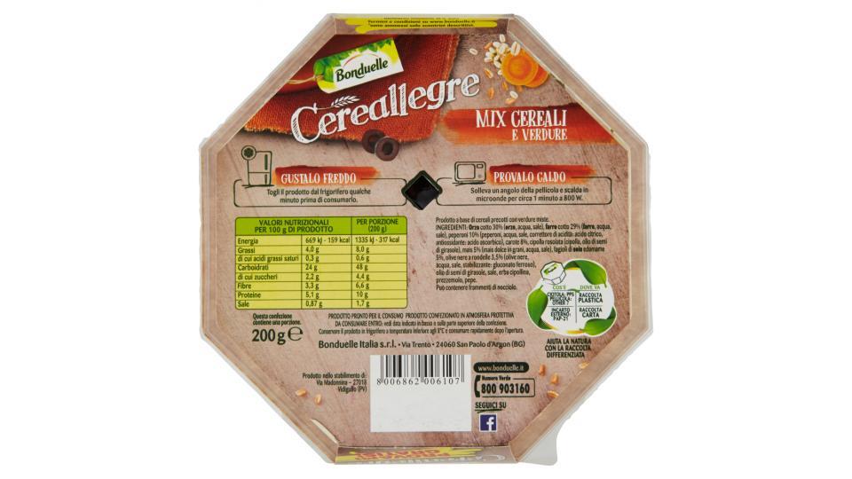 Bonduelle Cereallegre Mix Cereali e Verdure