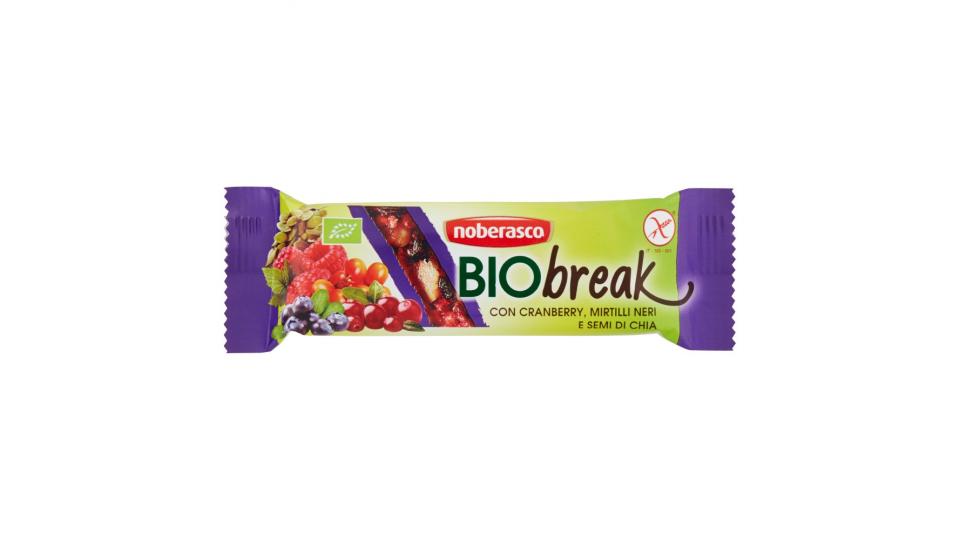 noberasco Bio break con Cranberry, Mirtilli Neri e Semi di Chia