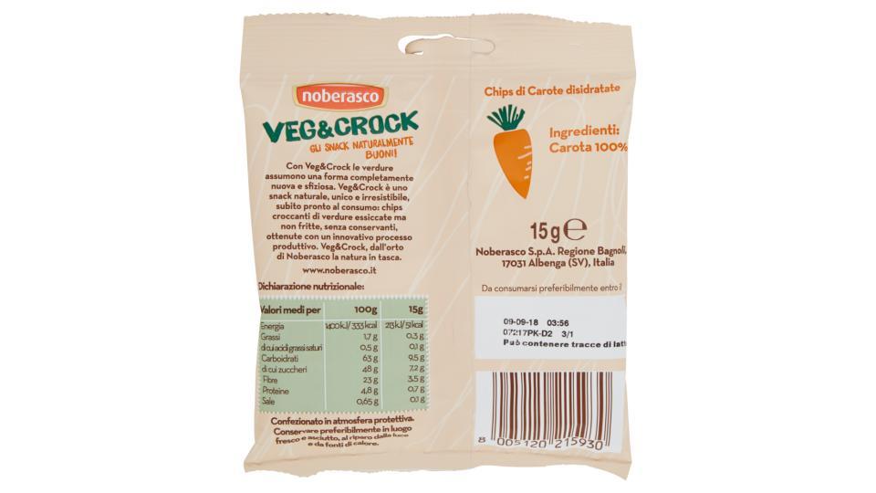 noberasco Veg&Crock Chips Croccanti da 2 Carote Fresche