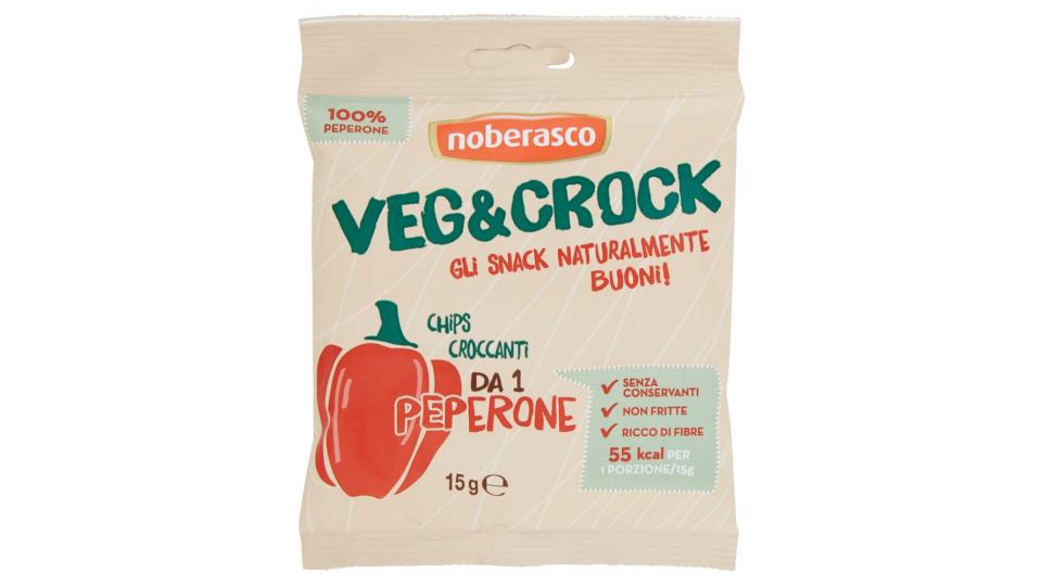 noberasco Veg&Crock Chips Croccanti da 1 Peperone