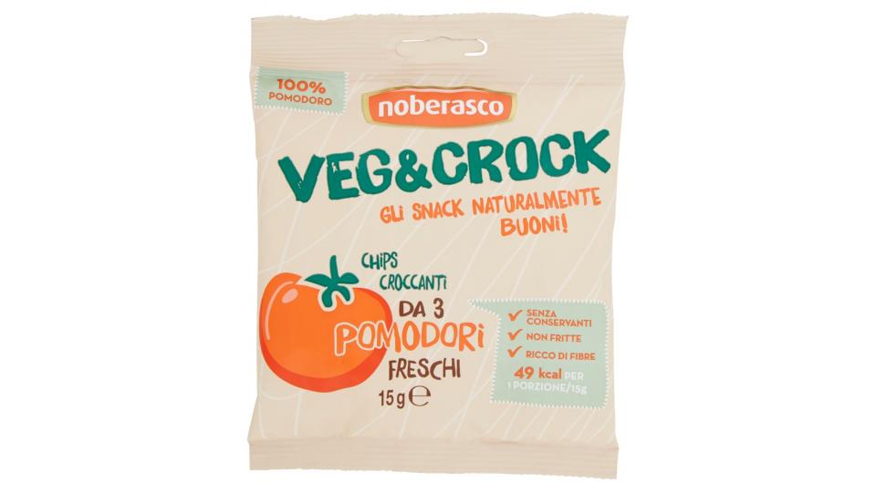 noberasco Veg&Crock Chips Croccanti da 3 Pomodori Freschi