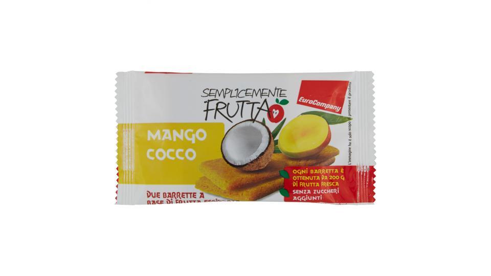 EuroCompany Semplicemente Frutta Mango Cocco due barrette a base di frutta essiccata