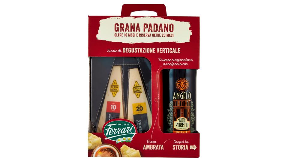 Ferrari Grana Padano Oltre 10 Mesi e Riserva Oltre 20 Mesi 400 g + Birra Ambrata