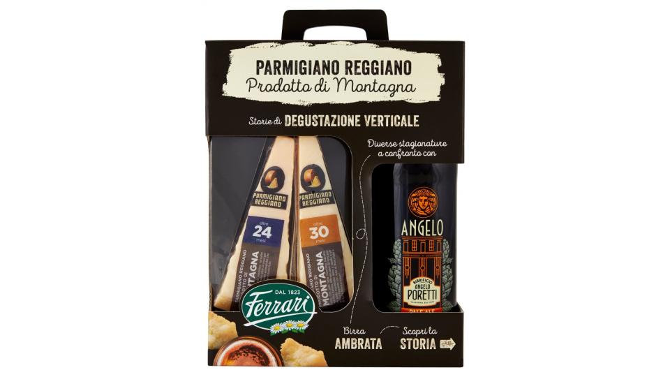 Ferrari Parmigiano Reggiano Prodotto di Montagna 400 g + Birra Ambrata