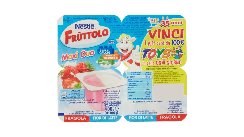 NESTLÉ FRUTTOLO Maxi Duo Fragola Fior di Latte