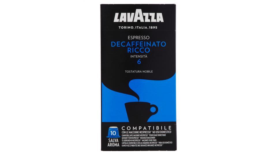 Lavazza Espresso Decaffeinato Ricco 10 Capsule Salva Aroma