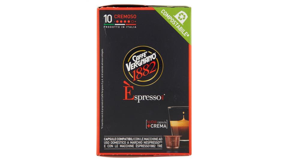 Caffè Vergnano 1882 Èspresso1882 Cremoso 10 Capsule Compatibili Nespresso