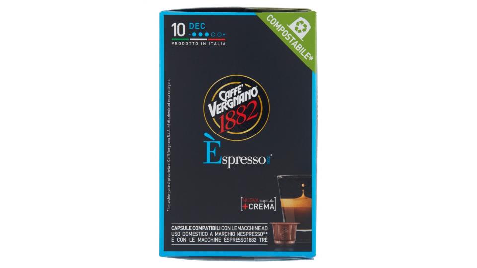 Caffè Vergnano 1882 Èspresso1882 Dec 10 Capsule Compatibili Nespresso